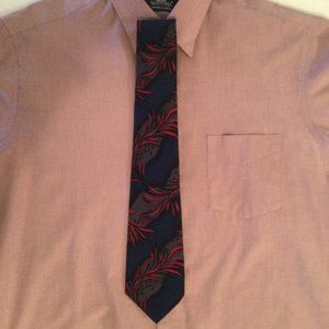 Geoffrey Beene Vintage Dark Blue, Gray, Red Necktie